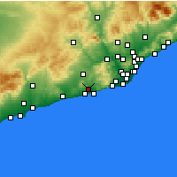 Nearby Forecast Locations - Sant Pere de Ribes - mapa