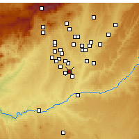 Nearby Forecast Locations - Pinto - mapa