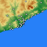 Nearby Forecast Locations - Ciutat Vella - mapa
