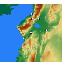 Nearby Forecast Locations - Antioch - mapa