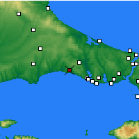 Nearby Forecast Locations - Kavakli - mapa