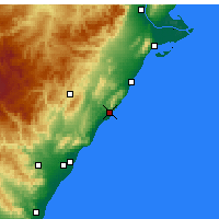 Nearby Forecast Locations - Alcossebre - mapa
