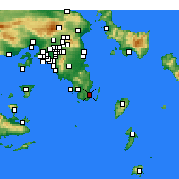 Nearby Forecast Locations - Keratea - mapa