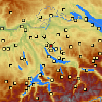 Nearby Forecast Locations - Dübendorf - mapa