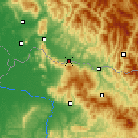 Nearby Forecast Locations - Tiaczów - mapa
