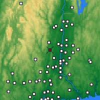 Nearby Forecast Locations - Simsbury - mapa