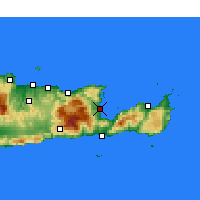 Nearby Forecast Locations - Ajos Nikolaos - mapa