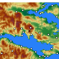 Nearby Forecast Locations - Arachova - mapa