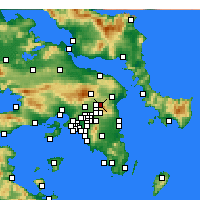 Nearby Forecast Locations - Drosia - mapa