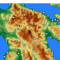 Nearby Forecast Locations - Levidi - mapa