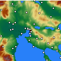 Nearby Forecast Locations - Triandria - mapa