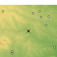Nearby Forecast Locations - Chickasha - mapa