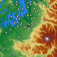 Nearby Forecast Locations - Puyallup - mapa
