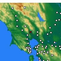 Nearby Forecast Locations - Sonoma - mapa