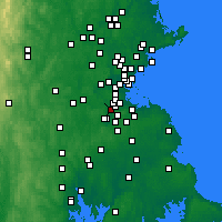 Nearby Forecast Locations - Dedham - mapa