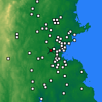 Nearby Forecast Locations - Waltham - mapa