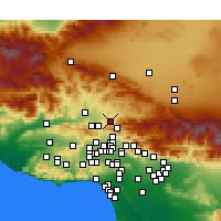 Nearby Forecast Locations - Canyon Country - mapa