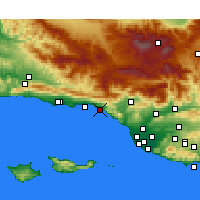 Nearby Forecast Locations - Carpinteria - mapa