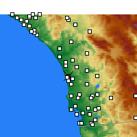 Nearby Forecast Locations - Encinitas - mapa