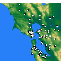 Nearby Forecast Locations - Greenbrae - mapa