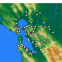 Nearby Forecast Locations - Orinda - mapa