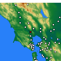 Nearby Forecast Locations - Petaluma - mapa