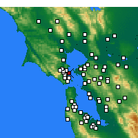 Nearby Forecast Locations - Więzienie Stanowe San Quentin - mapa