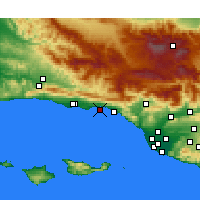 Nearby Forecast Locations - Santa Barbara - mapa