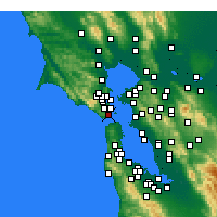 Nearby Forecast Locations - Sausalito - mapa