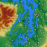 Nearby Forecast Locations - Silverdale - mapa