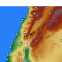 Nearby Forecast Locations - Qaraoun - mapa