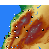 Nearby Forecast Locations - Dajr al-Ahmar - mapa