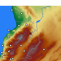 Nearby Forecast Locations - Al-Hirmil - mapa