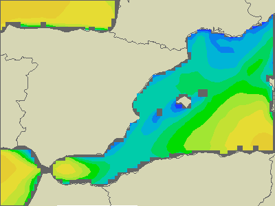 Baleary - wysokości fali morskiej - so., 07.03. 07:00 CET