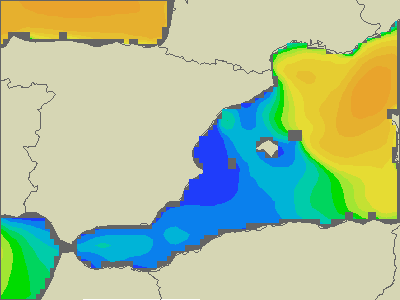 Baleary - wysokości fali morskiej - wto., 31.03. 02:00 CEST