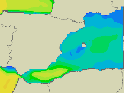 Baleary - wysokości fali morskiej - wto., 21.04. 02:00 CEST