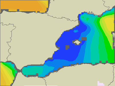 Baleary - wysokości fali morskiej - wto., 01.12. 01:00 CET