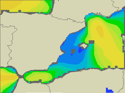 Baleary - wysokości fali morskiej - wto., 03.05. 14:00 CEST