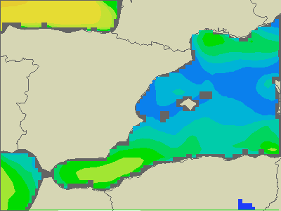 Baleary - wysokości fali morskiej - czw., 05.05. 20:00 CEST