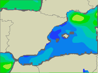 Baleary - wysokości fali morskiej - czw., 02.06. 02:00 CEST