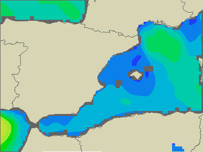 Baleary - wysokości fali morskiej - śro., 27.07. 08:00 CEST