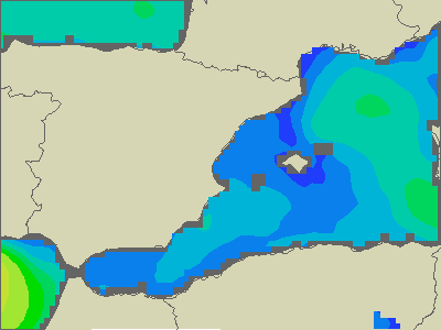 Baleary - wysokości fali morskiej - śro., 27.07. 14:00 CEST
