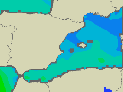 Baleary - wysokości fali morskiej - so., 27.08. 08:00 CEST