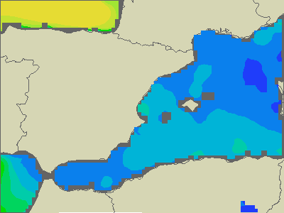 Baleary - wysokości fali morskiej - nie., 28.08. 20:00 CEST