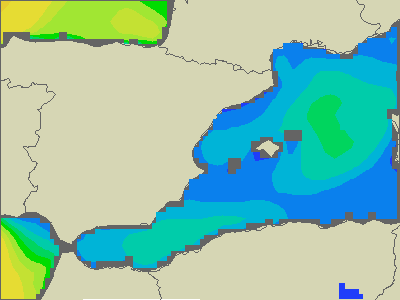 Baleary - wysokości fali morskiej - wto., 27.09. 02:00 CEST