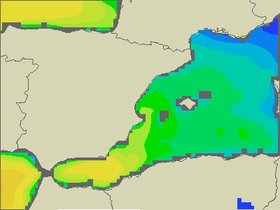 Baleary - wysokości fali morskiej - czw., 29.09. 02:00 CEST
