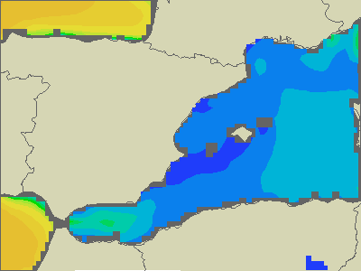 Baleary - wysokości fali morskiej - czw., 30.03. 08:00 CEST