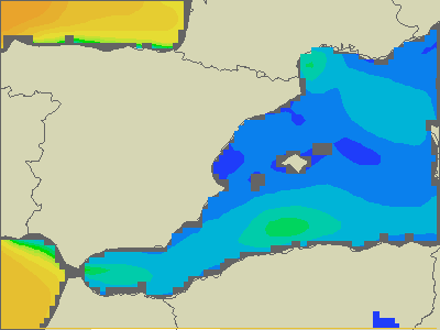 Baleary - wysokości fali morskiej - pt., 31.03. 02:00 CEST