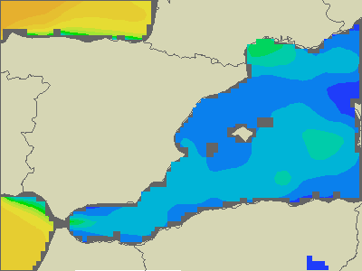 Baleary - wysokości fali morskiej - pt., 31.03. 20:00 CEST