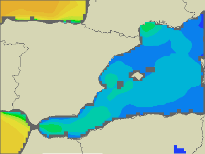 Baleary - wysokości fali morskiej - so., 01.04. 02:00 CEST